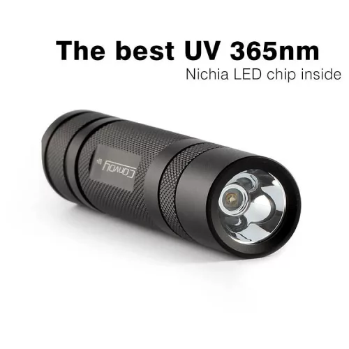 Convoy S2+ Nichia 365nm UV LED 1Mode OP Reflector Latarka