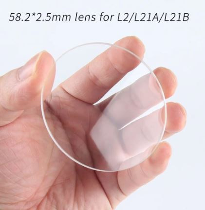 Soczewka szklana z powłoką antyrefleksyjną 58,2 mm