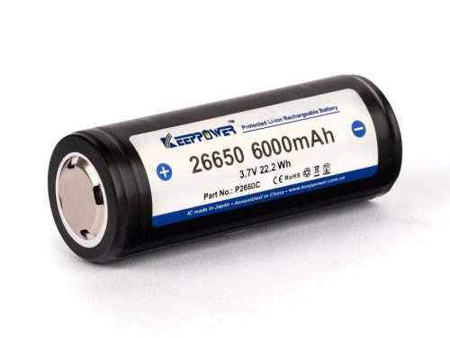 Keeppower 26650 – ładowalny, chroniony akumulator Li‑ion 6000 mAh