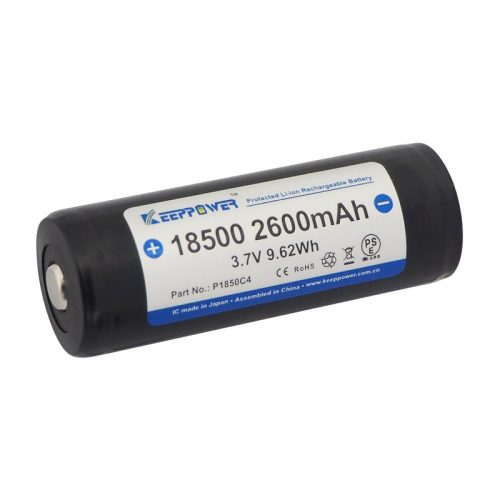 Keeppower 18500 – chroniony, ładowalny akumulator Li‑ion 2600 mAh