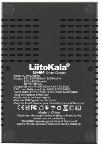 Ładowarka LiitoKala Lii-M4 z funkcją testową