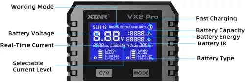 XTAR VX2 Pro inteligentna ładowarka i tester pojemności
