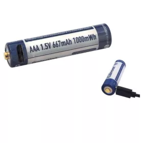   Keeppower AAA 1.5V 1000mWh (ok. 667mAh) Akumulator litowo-jonowy (ładowalny przez micro USB)