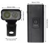 Boruit BK04 przednia lampka rowerowa z 2 diodami LED, 1000 lumenów, 100 m