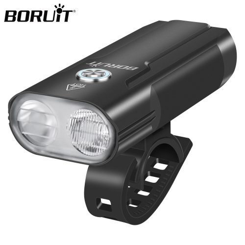 Boruit L12 – przednia lampka rowerowa z 2 diodami, 1050 lumenów, zasięg 100 m