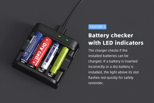 Ładowarka XTAR L4 do baterii 1,5V