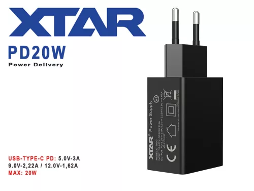 XTAR PD20W – 20W ładowarka sieciowa USB-C, 3 A