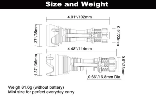 Manker Striker LUMINUS SFT40 LED Zdejmowana osłona typu SS Strike Tactical Flashlight Max 500 Meters Latarka o pojemności 2600mAh OTG 18650