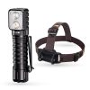 Latarka czołowa Wurkkos HD15R Dual LED, latarka kątowa z trybem czerwonej wiązki, w zestawie wymienna krótka rura, latarka czołowa 18650 z funkcją ładowania odwrotnego