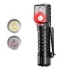 Latarka czołowa Wurkkos HD15R Dual LED, latarka kątowa z trybem czerwonej wiązki, w zestawie wymienna krótka rura, latarka czołowa 18650 z funkcją ładowania odwrotnego
