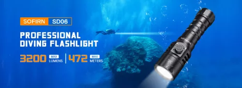 SOFIRN SD06 Latarka do nurkowania 3200lm Mocna latarka do nurkowania LED SFT70