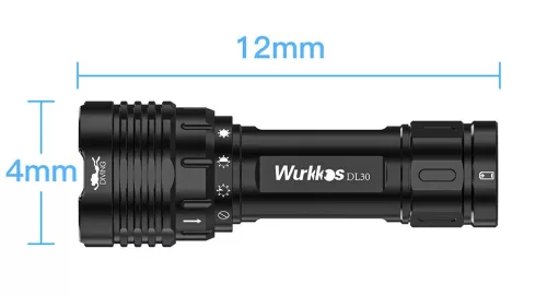 Wurkkos DL30 21700 Diving Flashlight 3600lm Triple LH351D Wysoki przełącznik magnetycznego pierścienia sterującego CRI
