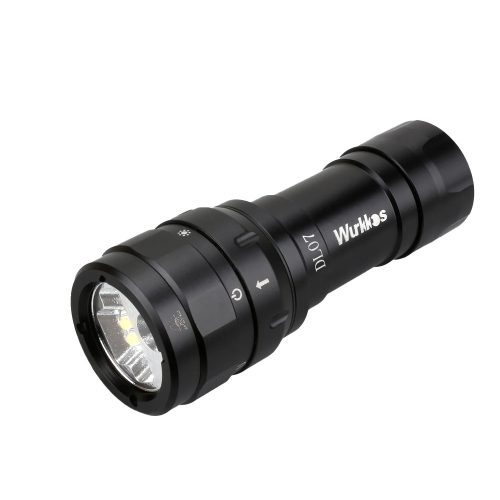 Wielokolorowa latarka LED Wurkkos DL07 z białym / czerwonym / UV