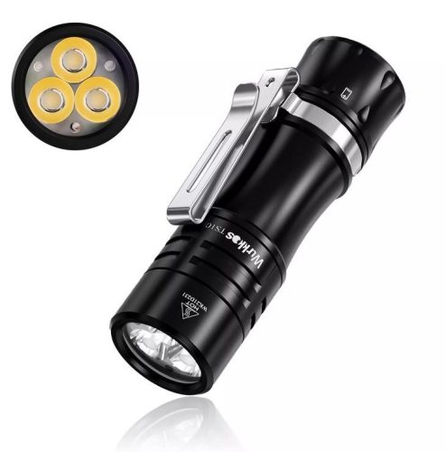 Mocna latarka Mini 14500 EDC Wurkkos TS10 z 3* 90 diodami LED CRI i pojedynczym kolorem Aux, Anduril 2.0