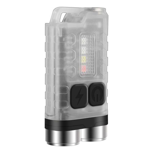 BORUiT V3 LED Keychain Przenośna latarka robocza Światło robocze Typ-C Ładowalna mini latarka z magnesem UV Camping Pocket Lantern
