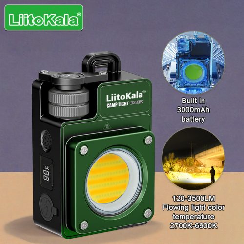 LiitoKala XY-009 wielofunkcyjna latarka kempingowa – 3500 lumenów, wodoodporna IPX4, magnetyczna i przenośna do użytku zewnętrznego.