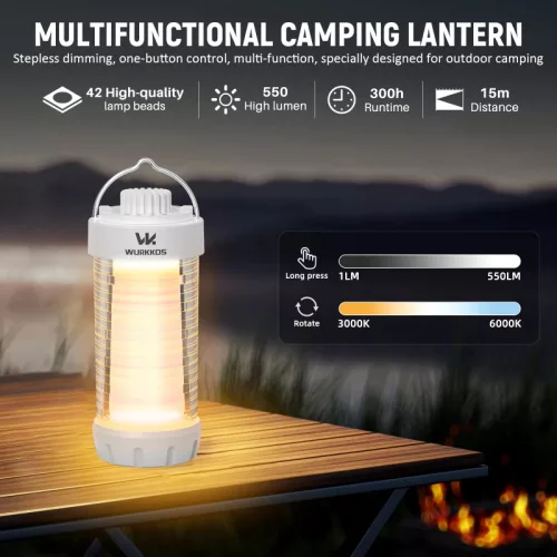 Wurkkos CL01 lampa campingowa, regulacja barwy, power bank, RGB