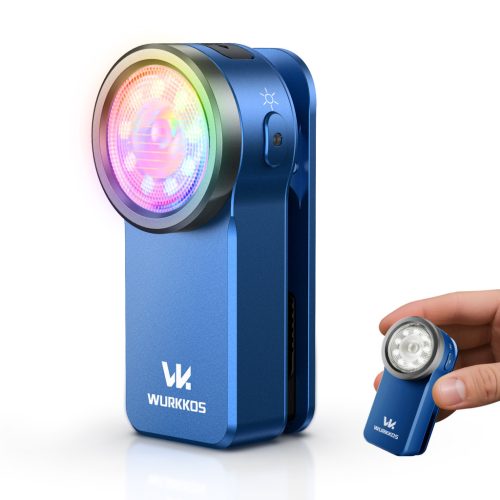  Latarka Wurkkos HD03 ładowalna EDC z klipsem, 680 lumenów, Niebieska