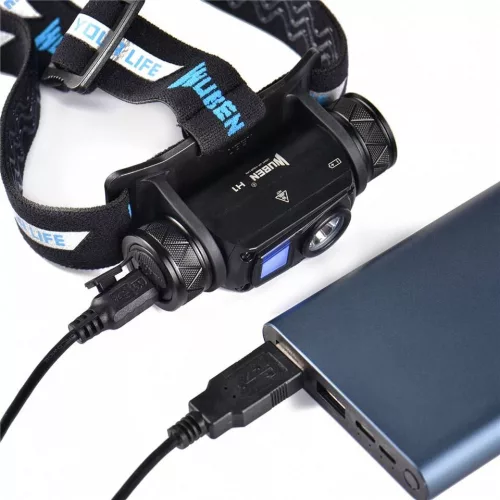 WUBEN H1 LED Latarka czołowa Super Bright 1200 lumenów 18650 Akumulator USB Ładowana IP68 Wodoodporna przenośna latarka czołowa