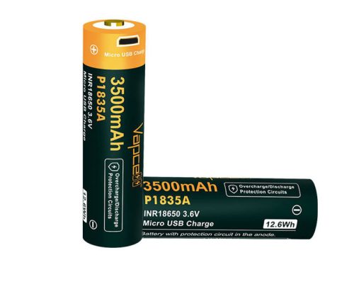 Vapcell P1830A 18650 3000Mah 10A védett USB-ről tölthető akkumulátor
