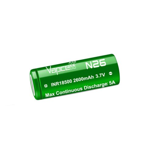 Vapcell N26 18500 – 2600 mAh, 5 A, niezabezpieczony akumulator Li-ion z płaskim biegunem