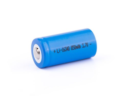 Akumulator litowo-jonowy 16340-A2 850mAh, 3,6V - 3,7V z podwyższonym zaciskiem dodatnim