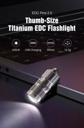 Lumintop EDC Pimi 2.0 latarka mini tytanowa