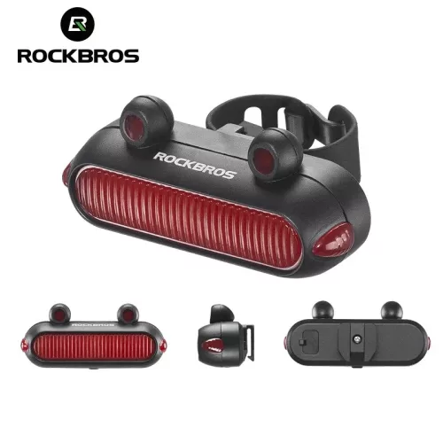ROCKBROS Bionic Frog Tylne Światło Rower Tylne Światło Ładowanie LED Type-C 5 trybów Bezpieczne Ostrzeżenie Światło rowerowe Tylne światło rowerowe