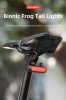 ROCKBROS Bionic Frog Tylne Światło Rower Tylne Światło Ładowanie LED Type-C 5 trybów Bezpieczne Ostrzeżenie Światło rowerowe Tylne światło rowerowe